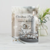 Kerstdiner/feestuitnodiging Kaart (Staand voorkant)