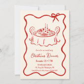 Kerstdiner grillige uitnodiging (Voorkant)