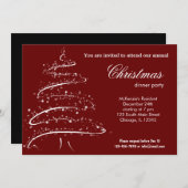 kerstdiner kaart (Voorkant / Achterkant)