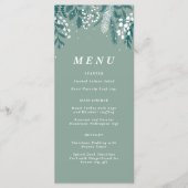 Kerstdiner menu met berijpte eucalyptus (Voorkant)