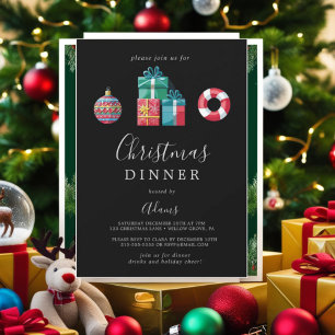 Kerstdiner Uitnodiging Kaart - 25 december