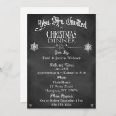 Kerstdiner uitnodiging tot kerkbord (Voorkant / Achterkant)