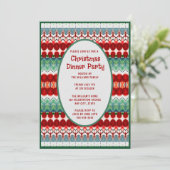 Kerstdiner Uitnodiging Vakantie Soiree (Staand voorkant)