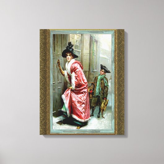 Kerstdiner verpakt Canvas Afdruk (Voorkant)