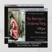 Kerstdiner Victoriaans feest Kaart (Voorkant / Achterkant)