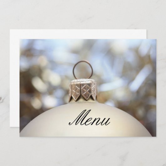 Kerstdinermenu Menu (Voorkant / Achterkant)