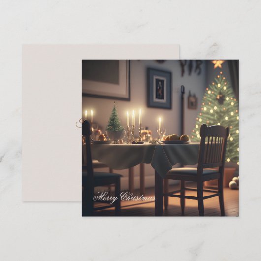 kerstdiners feestdagenkaart (Voorkant / Achterkant)