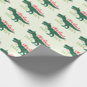 Kerstdino Dinosaur Funny T-Rex Boom Gift Cadeaupapier
