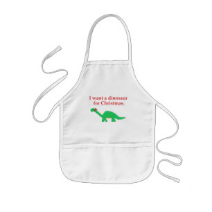 Kerstdinosaur apron kinder schort