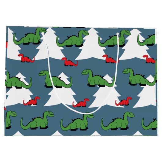 Kerstdinosaur Groot Cadeauzakje (Achterkant)