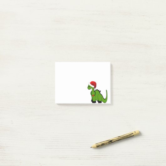 Kerstdinosaur Post-it® Notes (Op bureau)