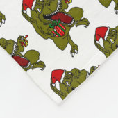 Kerstdinosaur Snowflake Fleece Blanket Deken (Hoek)