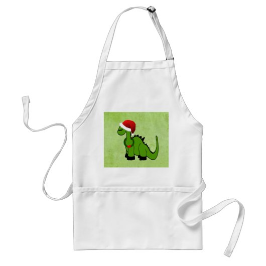 Kerstdinosaur Standaard Schort (Voorkant)