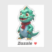 Kerstdinosaur Sticker (Vel)