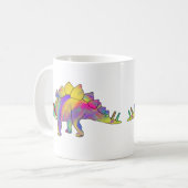 Kerstdinosaurus draagt een kerstmuts koffiemok (Voorkant links)