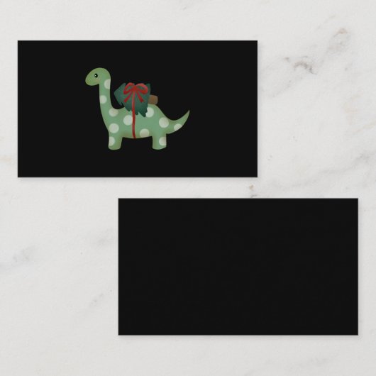 kerstdinosaurus informatiekaartje (Voorkant / Achterkant)