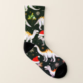 kerstdinosaurussen sokken (Links binnenkant)