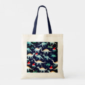 kerstdinosaurussen tote bag (Achterkant)