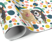 Kerstdley en Bernese polka Cadeaupapier (Rol Hoek)