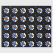 Kerstdoberman Pinscher Cadeaupapier (Vlak)