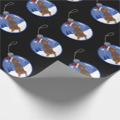 Kerstdoberman Pinscher Cadeaupapier (Hoek)