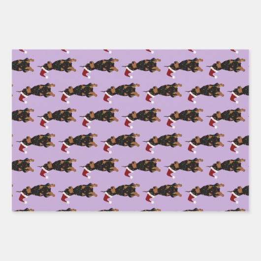 Kerstdoberman Pinscher Inpakpapier Vel (Voorkant 2)