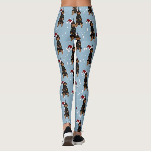 Kerstdoberman Pinscher Leggings (Achterkant)