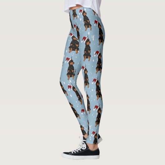 Kerstdoberman Pinscher Leggings (Links)