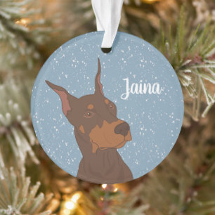 Kerstdoberman Pinscher Ornament