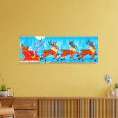 Kerstdoek/kerstbedekking en slee canvas afdruk (Insitu (Woonkamer))