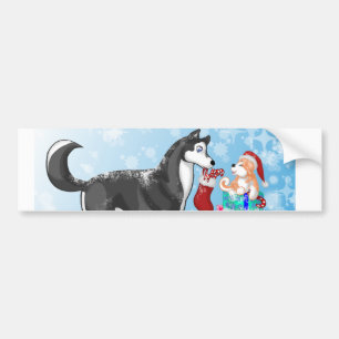 Kerstdoggies! Bumpersticker