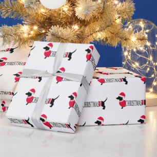 kerstdogs Cute Graphic Dachshunds Fun Cadeaupapier
