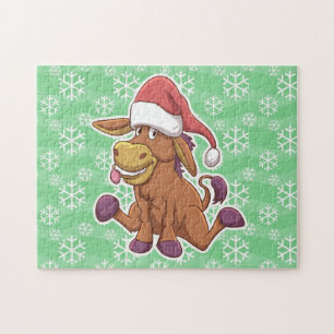 KerstDonkey-Cartoon Legpuzzel