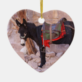 KerstDonkey Keramisch Ornament