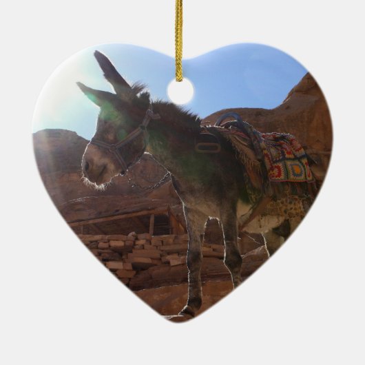 KerstDonkey Keramisch Ornament (Achterkant)