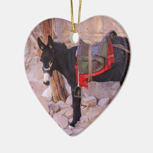 KerstDonkey Keramisch Ornament (Links)