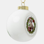 KerstDonkey Santa Ceramic Ball Ornament (Links)