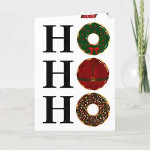 kerstdonuts Ho Ho Ho Trendy Feestdagen Kaart