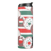 kerstdonuts prinkles Bevestigde monogram Thermosbeker (Gedraaid links)