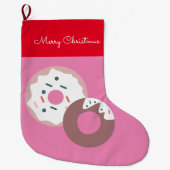 kerstdonuts Sprinkles Bakery Merry Kerstmis Grote Kerstsok (Voorkant)