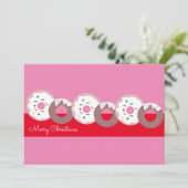 kerstdonuts Sprinkles Bakery Merry Kerstmis Kaart (Staand voorkant)
