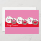 kerstdonuts Sprinkles Bakery Merry Kerstmis Kaart (Voorkant / Achterkant)