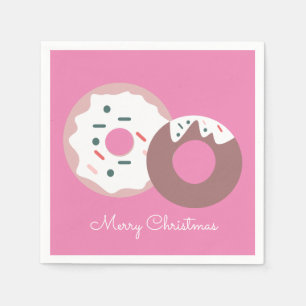 kerstdonuts Sprinkles Bakery Merry Kerstmis Servet