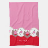 kerstdonuts Sprinkles Bakery Merry Kerstmis Theedoek (Verticaal)