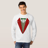 Kerstdoosje T-Shirt, rood en groen T-shirt (Voorkant volledig)
