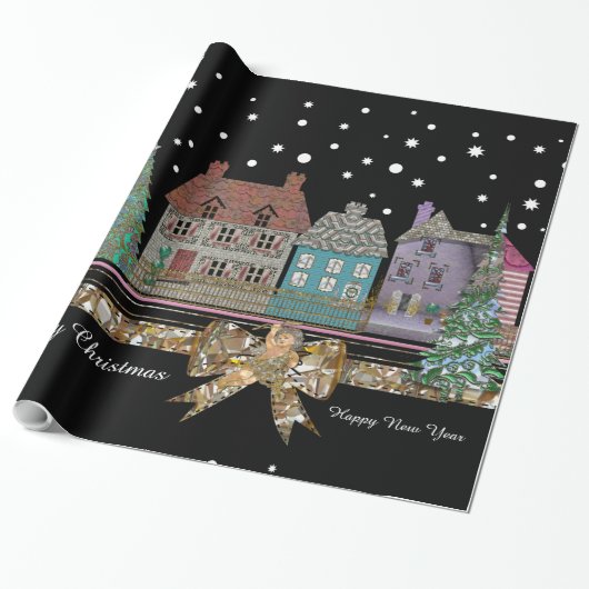 Kerstdorp 15 ft cadeaupapier (Uitgerold)