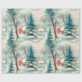  kerstdorp cadeaupapier (Vlak)