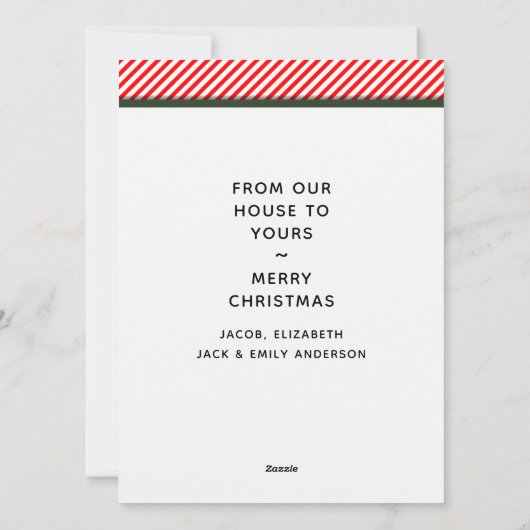 kerstdorp feestdagenkaart (Achterkant)