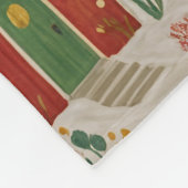 kerstdorp fleece deken (Hoek)