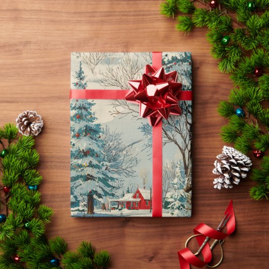 Kerstdorp II Cadeaupapier (Feestdagen Geschenken)